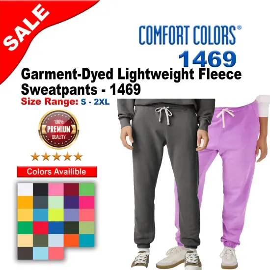 Comfort Colors&reg; Garment-Dyed Lightweight Fleece Sweatpants - 1469 Peachy {2}