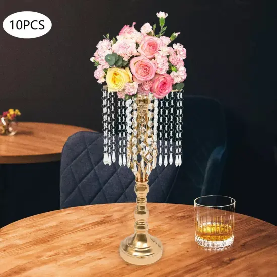 10Pcs 49cm Tall Crystal Flower Stand Centerpieces Vase Wedding Party Decor {4}