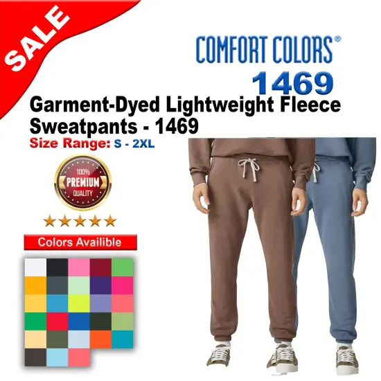 Comfort Colors&reg; Garment-Dyed Lightweight Fleece Sweatpants - 1469 Ivory {2}