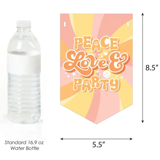 Big Dot of Happiness Stay Groovy - Hippie Birthday Party Bunting Banner - Party Decorations - Happy Birthday {2}