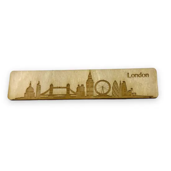 Bookmark - London Skyline - Birch wood {1}