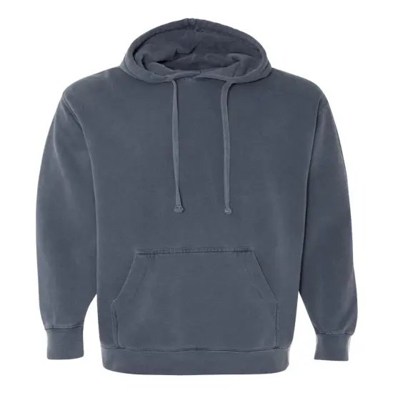 Comfort Colors&reg; Garment-Dyed Long Sleeve Hooded Sweatshirt Denim {1}