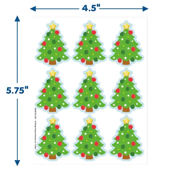 Christmas Tree Giant Stickers, 36 Per Pack, 12 Packs {2}