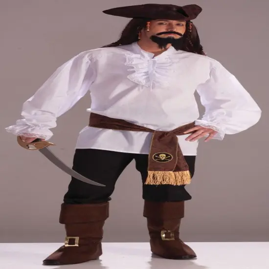 Ruffled White Costume Shirt Adult {1}