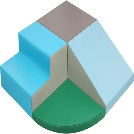 Soft Climb and Crawl Activity Play Set,Safe Soft Foam Block for Preschoolers,Toddlers, Baby, Kids Crawl and Climb,Lightweight Foam Shapes for Climbing, Crawling and Sliding (Pink) Colorful {4}