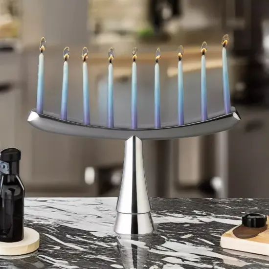 nambe Menorah 12.5 x 7.5 Inch Hannukah Menorah, Made of nambe Alloy {2}