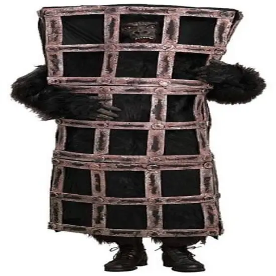 Gorilla Ape In Cage Costume Adult {1}