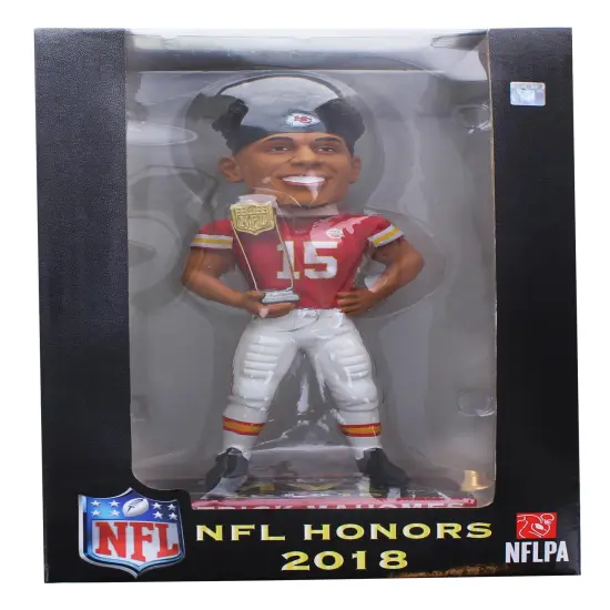 Kansas City Chiefs Patrick Mahomes #15 2018 MVP Award NFL Resin Bobblehead {4}
