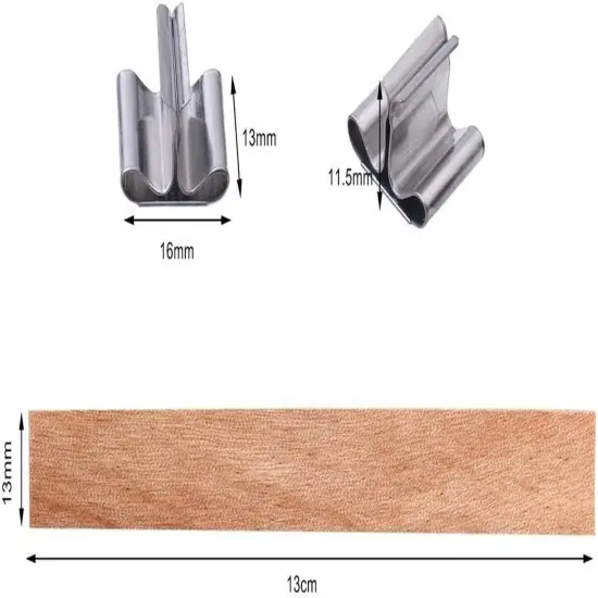 100Pcs Wooden Candle Wicks, Candle Making Wicks 5.1 X 0.5 Inch Naturally Smokeless Wooden Candle Wicks Candle Cores with Iron Stand for DIY Candle Making(50 Set) {2}