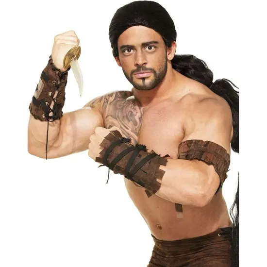 Warrior Arm Band & Wrist Guard Adult Costume Set {1}