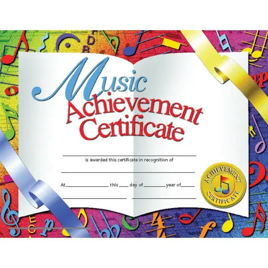 Music Achievement Certificate, 30 Per Pack, 3 Packs {2}