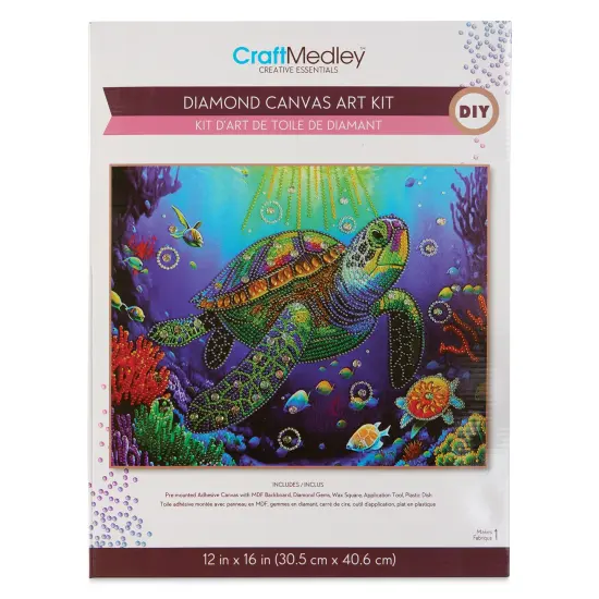 Craft Medley Diamond Painting Canvas Art Kit - Turtle {1}