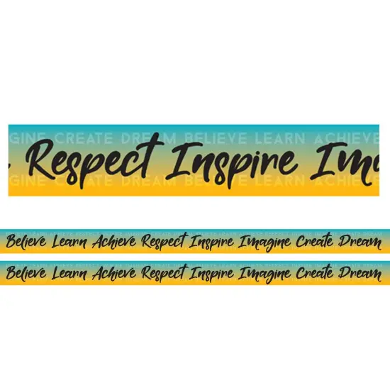 Borders/Trims, Magnetic, Rectangle Cut - 1-1/2" x 24", Motivational Words Theme, 24' per Pack, 2 Packs {1}