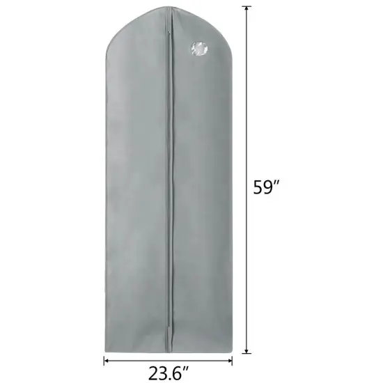 Kitcheniva Hanging Garment Bag Suit Dress Storage 60 Inch 1 Pc Grey {3}