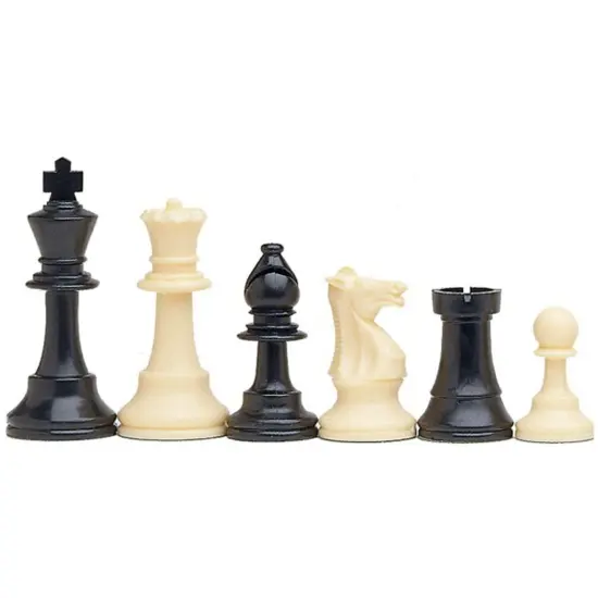 WE Games Best Value Tournament Chess Set - Plastic Staunton Chess Pieces and Roll-Up Vinyl Chess Board {3}