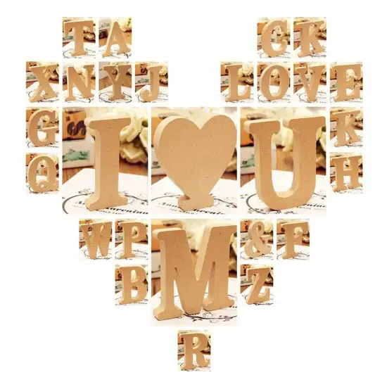 3.93" Self Standing Wooden Letters {6}
