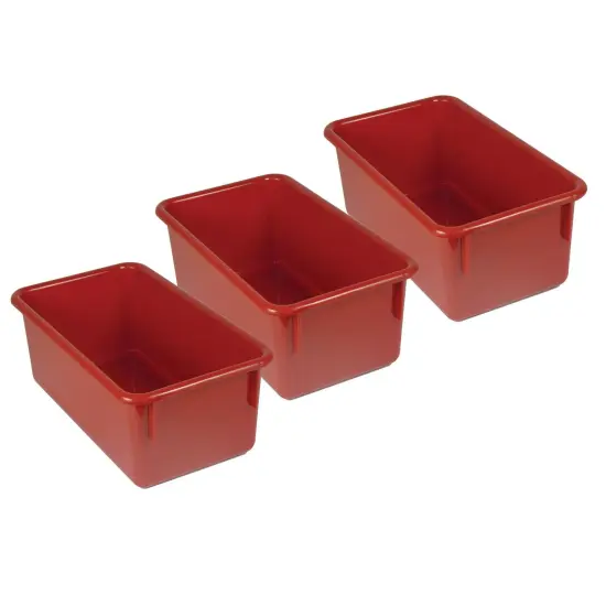 Stowaway&reg; Tray no Lid, Red, Pack of 3 {1}