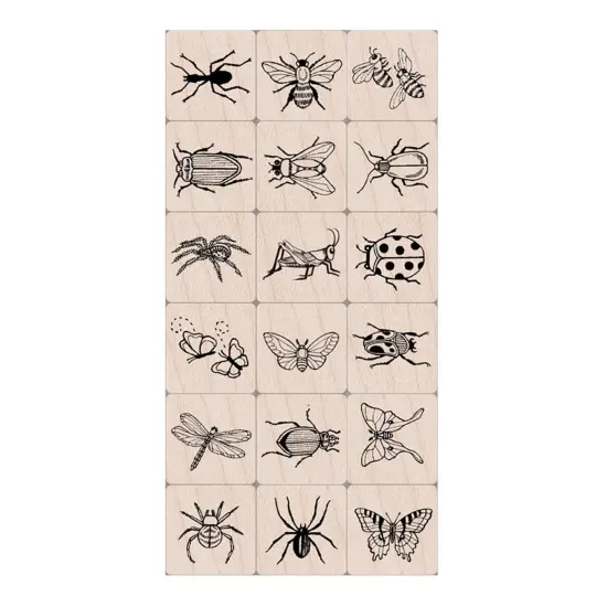 Ink 'n' Stamp Bugs Stamps, Set of 18 {1}