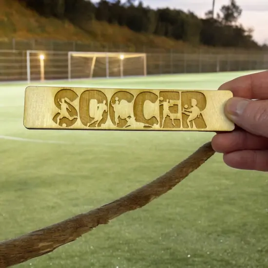 Bookmark - Soccer - Birch wood {2}