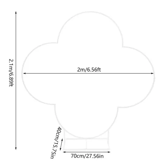 Metal Wedding Arch Backdrop Stand Clover Frame Party Garden Flower Rack White {4}