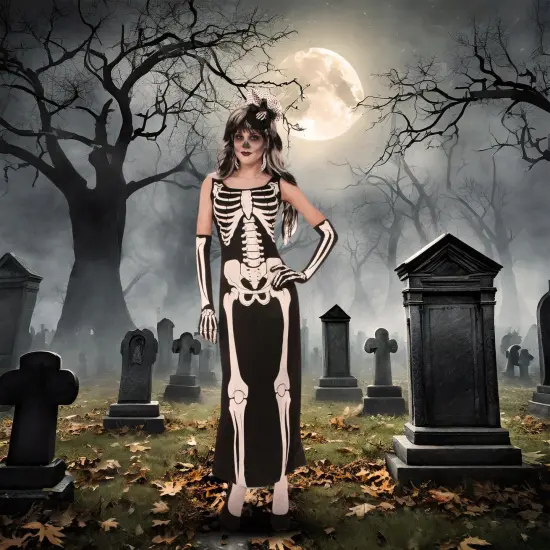 Skeleton Jumpsuit Adult Costume {3}