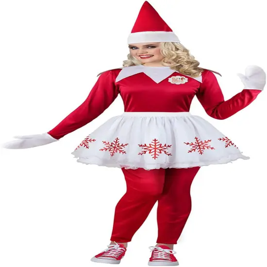 Elf On The Shelf Lady Elf Adult Costume {1}