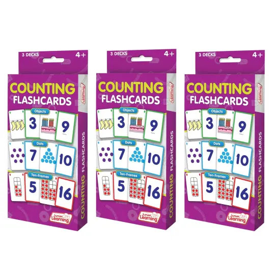 Counting Flashcards, 3 Sets Per Pack, 3 Packs {1}