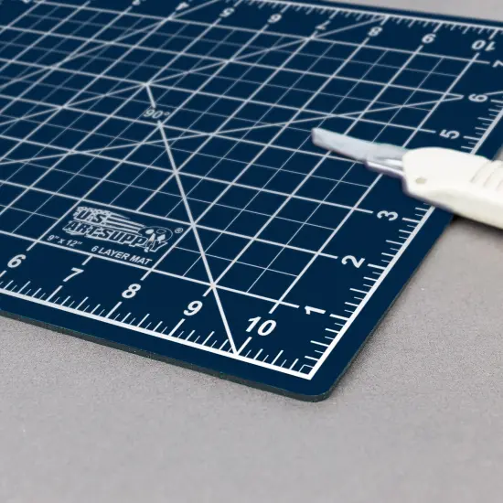 9" x 12" Self-Healing Cutting Mat 5-Ply (2 Pack) - Double-Sided White/Blue Craft Mat, Non-Slip Cutting Mats for Crafts, Sewing, Quilting, Scrapbooking {5}