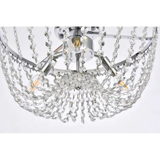 Kylie 16 inch flush mount in chrome {4}