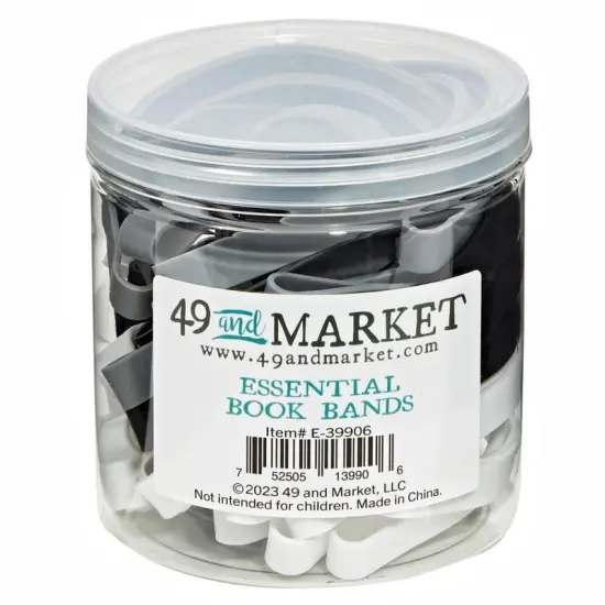 Individual Neutral Essential Book Bands In A Jar - 49 and Market {1}