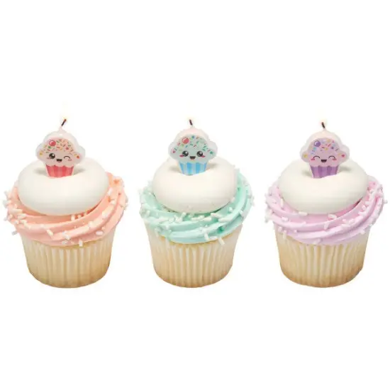 Cupcake Shaped Candles, 6pc {2}