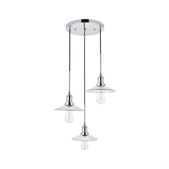 Waltz 3 light chrome Pendant {1}