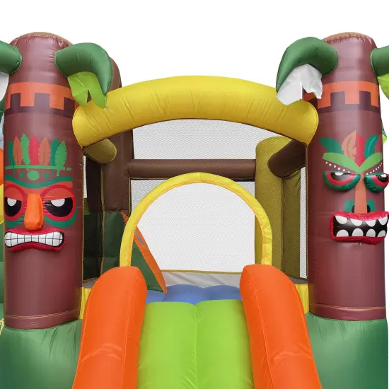 Cloud 9 Inflatable Jungle Bounce House with Blower, Bouncer for Kids with Two Slides, Jumping Area, and Ball Pit {6}