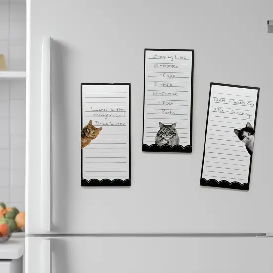 Wrapables Magnetic Notepads for Refrigerator, To-Do lists, Grocery Shopping, Memo, Reminders (Set of 3) Dogs {11}