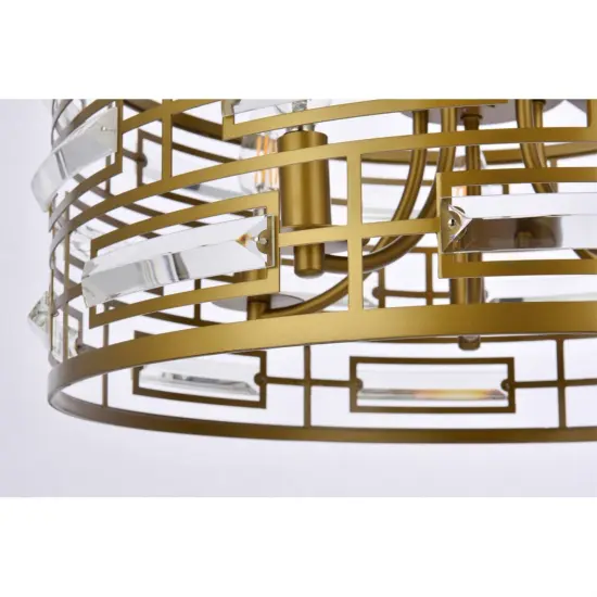 Kennedy 18.5 inch pendant in brass {4}