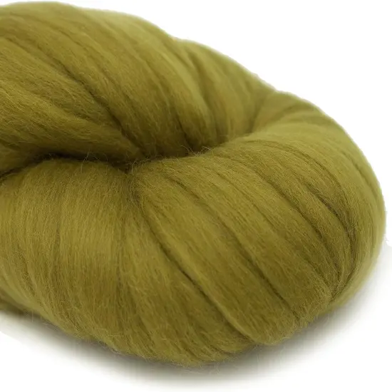 LEARN TO SPIN YARN - Beginner's Spinning Kit with Drop Spindle and Merino Pencil Roving. Choose your color. Moss {3}