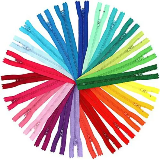 #3 Skirt & Dress YKK Zipper Assortment - Mix of Hot Seasonal Colors for Clothes, Crafts & Sewing Projects - Choose Your Length - Made in The United States (50 Zippers Per Pack) (12" Inches) {1}