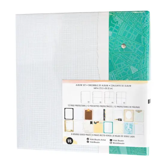 Vicki Boutin Where To Next Album Set 6"X8"-With 8 Pages and 12 Protectors {2}
