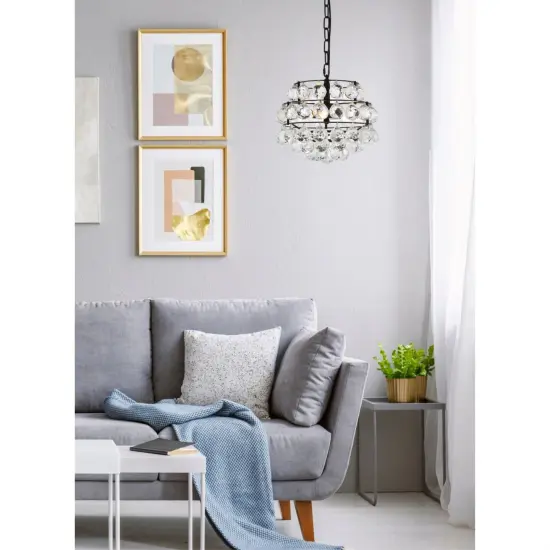 Savannah 12 inch pendant in black {2}