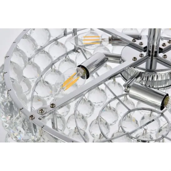 Savannah 20 inch flush mount in chrome {6}