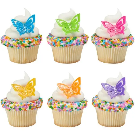 Butterfly Cupcake Rings, 12ct {2}