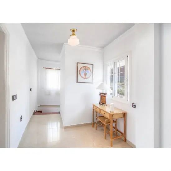 Lyle 1 light Brass and frosted white glass Flush mount {2}