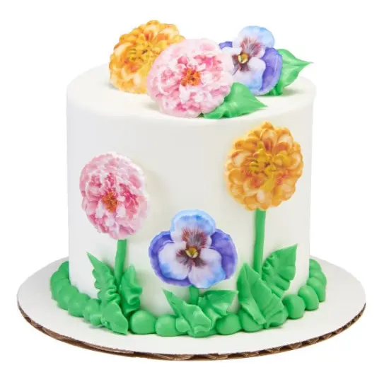 Garden Flowers Cupcake Rings, 12ct {2}