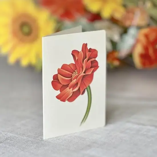 Freshcut Paper Pop Up Cards, Pumpkin Harvest, 12 inch Life Sized Forever Flower Bouquet 3D Popup Thanksgiving, Autumn, Fall Greeting Cards with Note Card and Envelope - Harvest Party Decoration {6}