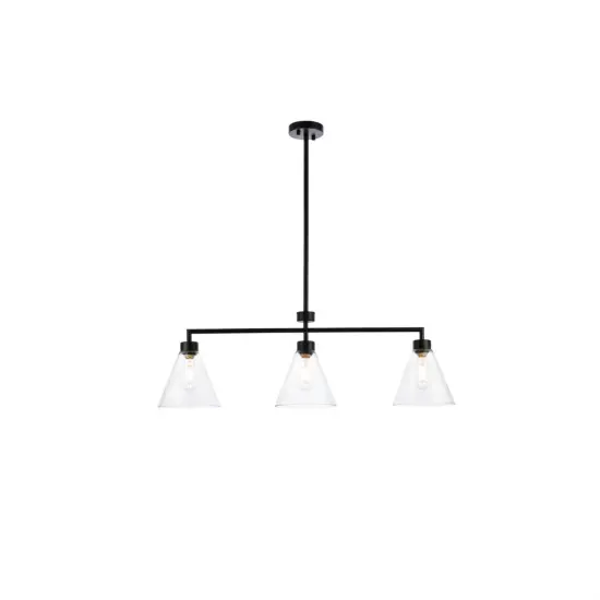 Mera 3 lights black pendant {1}