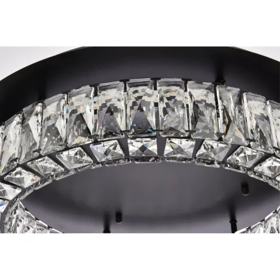 Monroe 22 inch LED Single flush mount in black {4}