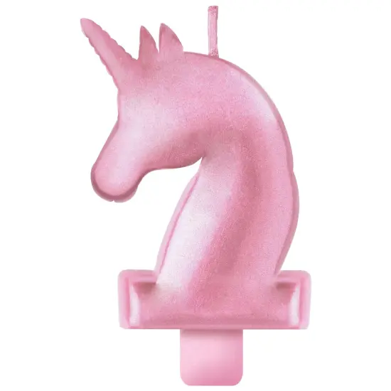 Enchanted Unicorn Metallic Birthday Candle, 1ct {1}