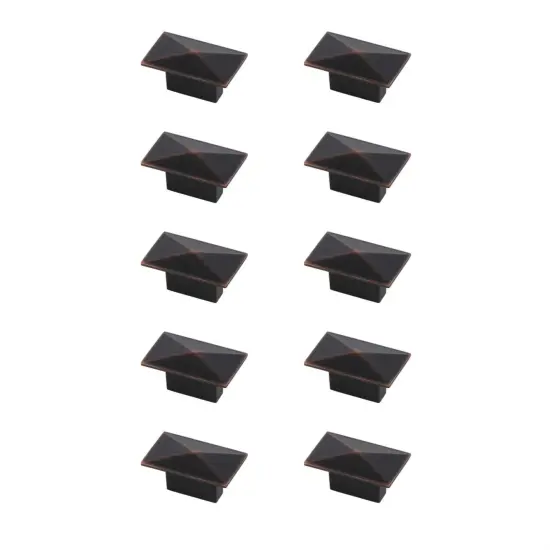 Perry 2" Oil-rubbed Bronze Rectangle Knob Multipack (Set of 10) {1}