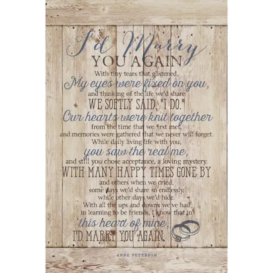 Dexsa I'D Marry You&hellip;New Horizons Wood Plaque with Easel {1}