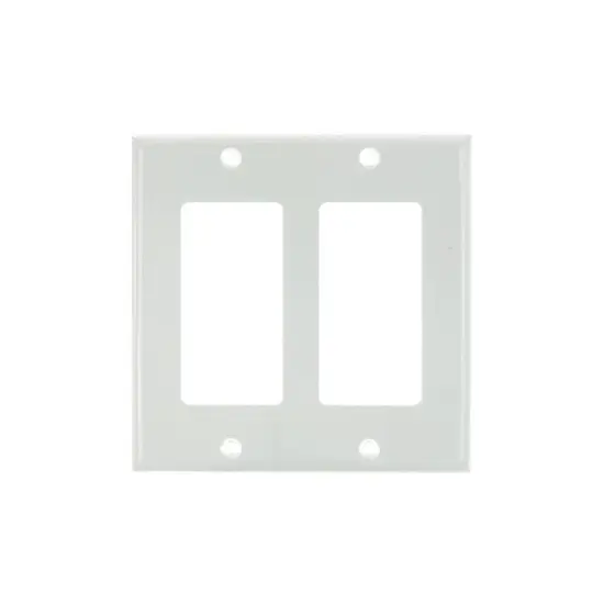 SUNLITE 2 Gang Decorative Plate White Color E302W {1}